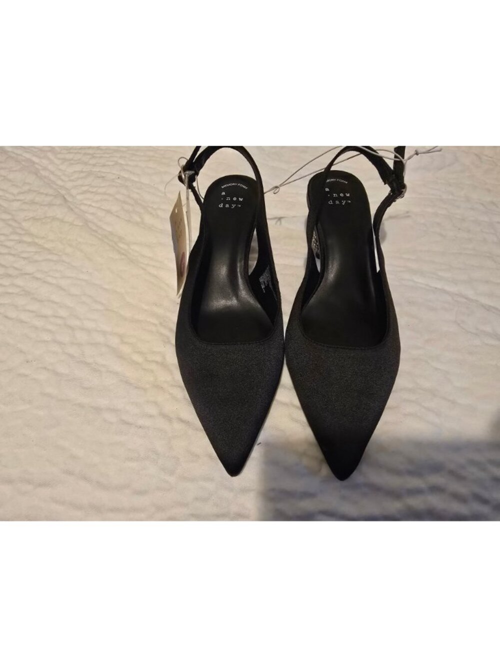 Women’s Simone Rhinestone Ball Heels - a New Day™ Black 9 - Picture 2 of 6